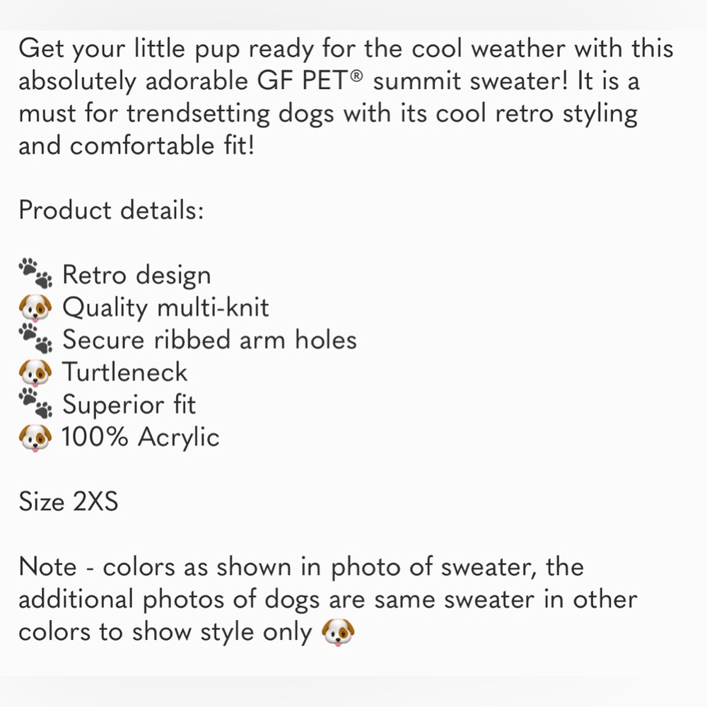 🐾 GF PET Authentic Multicolor Summit Sweater - Picture 4 of 11